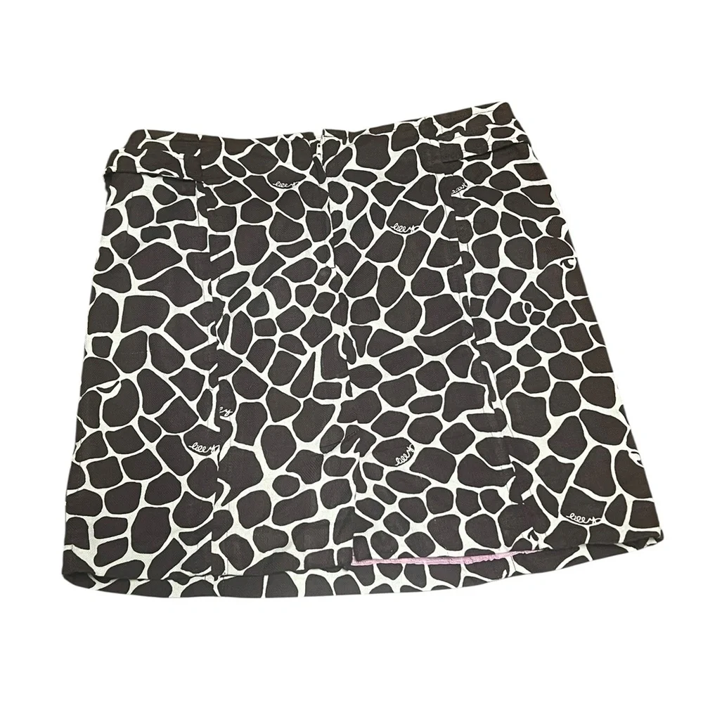 Lilly Pulitzer Brown Giraffe Print Skirt - Picture 2 of 5